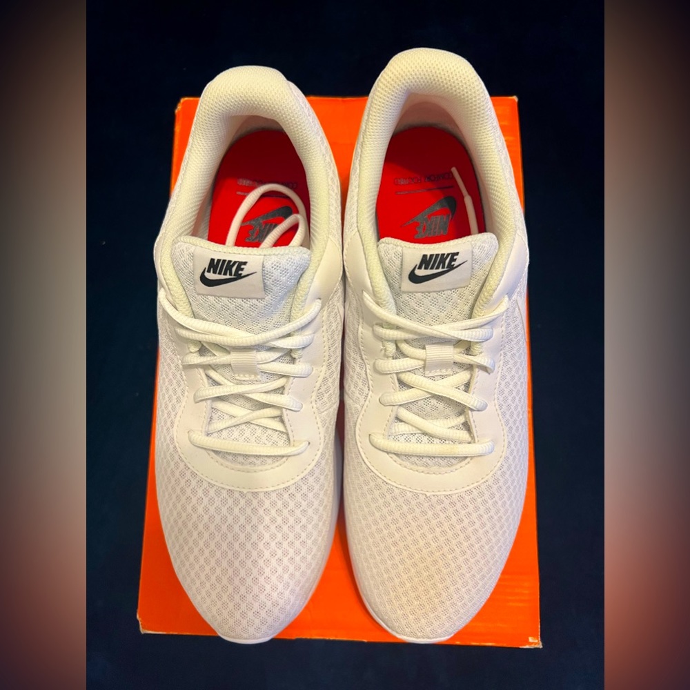 Nike white running shoes